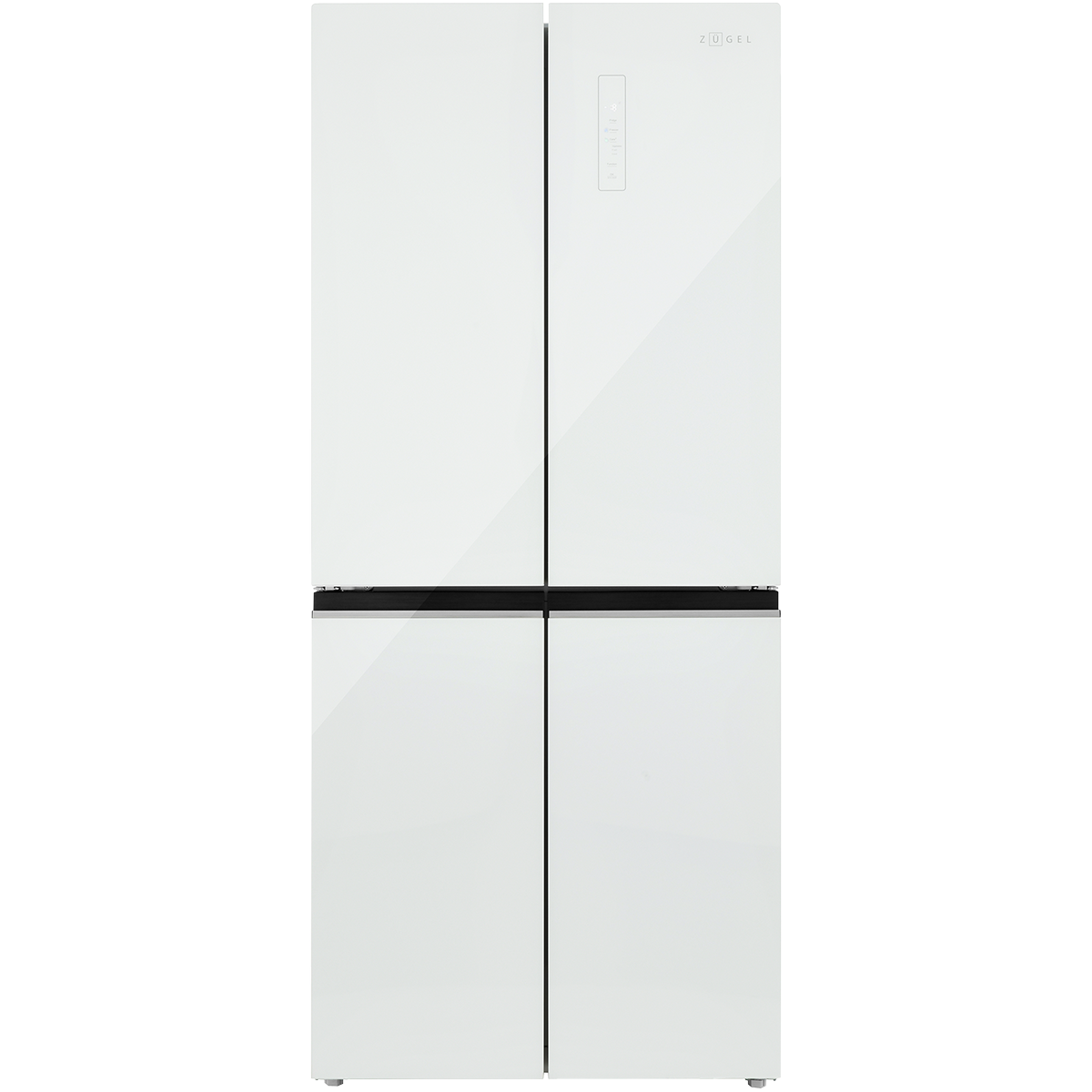 Холодильник Cross Door ZUGEL ZRCD430W, белое стекло