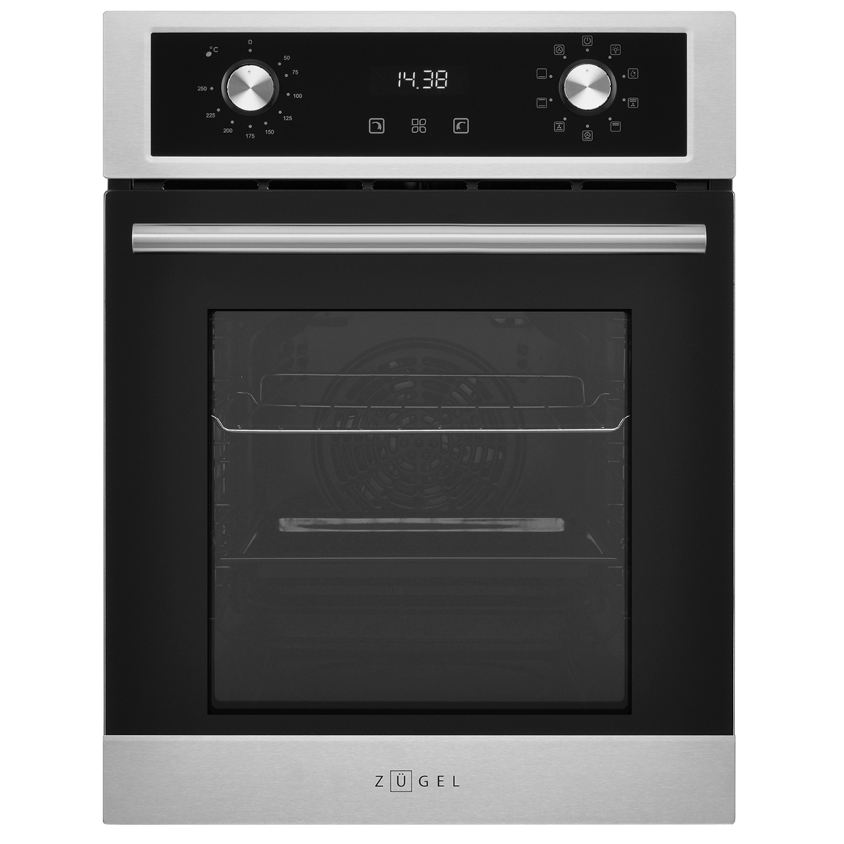 картинка Встраиваемый электрический духовой шкаф ZUGEL ZOE452X, нерж. сталь