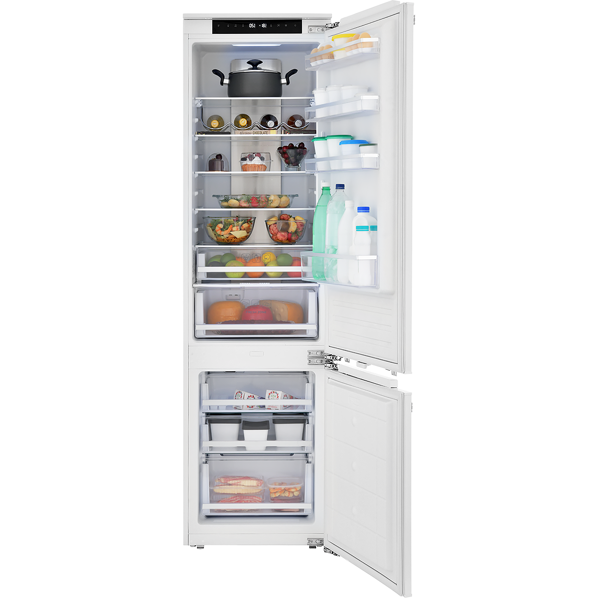 картинка Встраиваемый двухкамерный холодильник ZUGEL ZRI2002FNF (Full No Frost, Inverter)