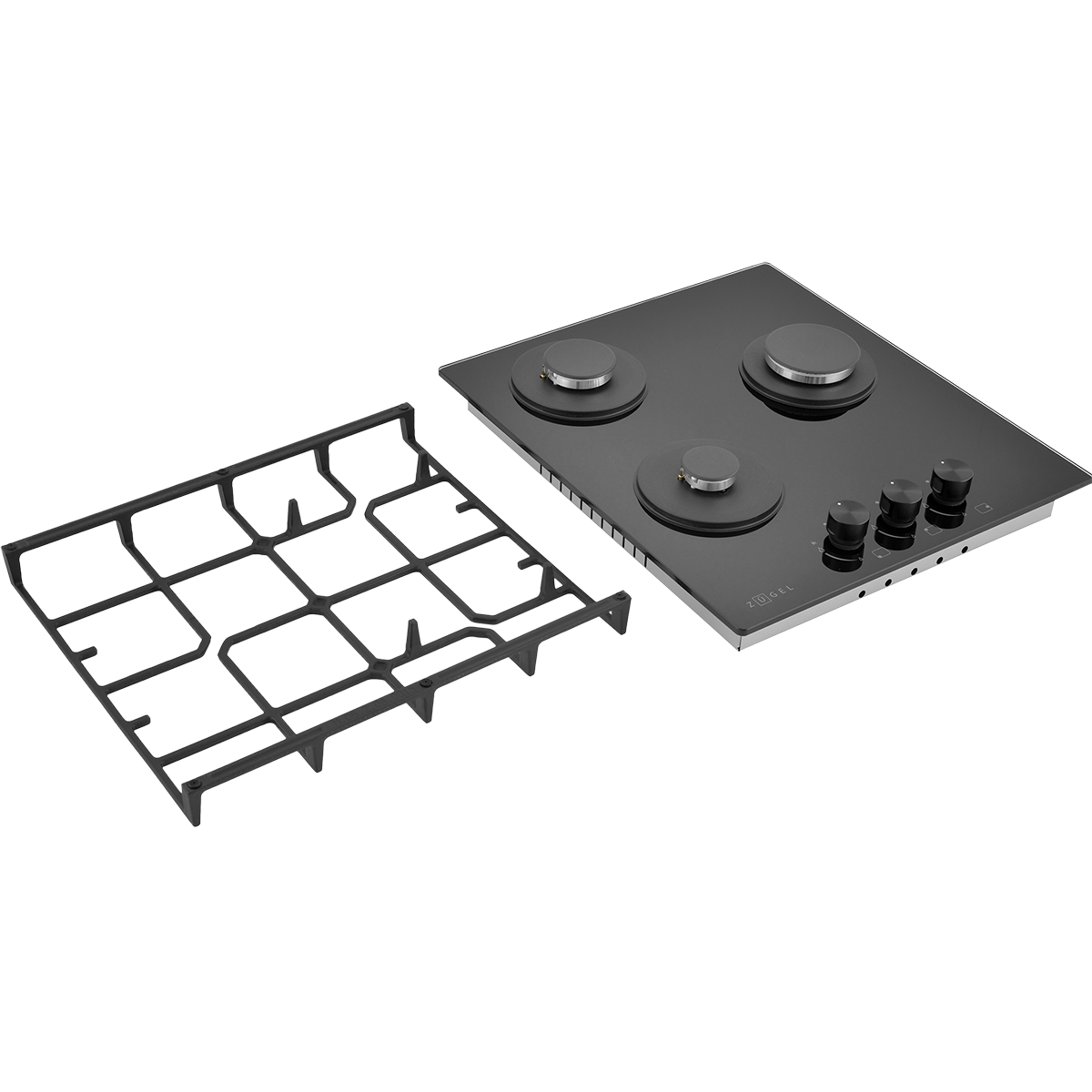 картинка Встраиваемая газовая варочная панель ZUGEL ZGH453B, черная