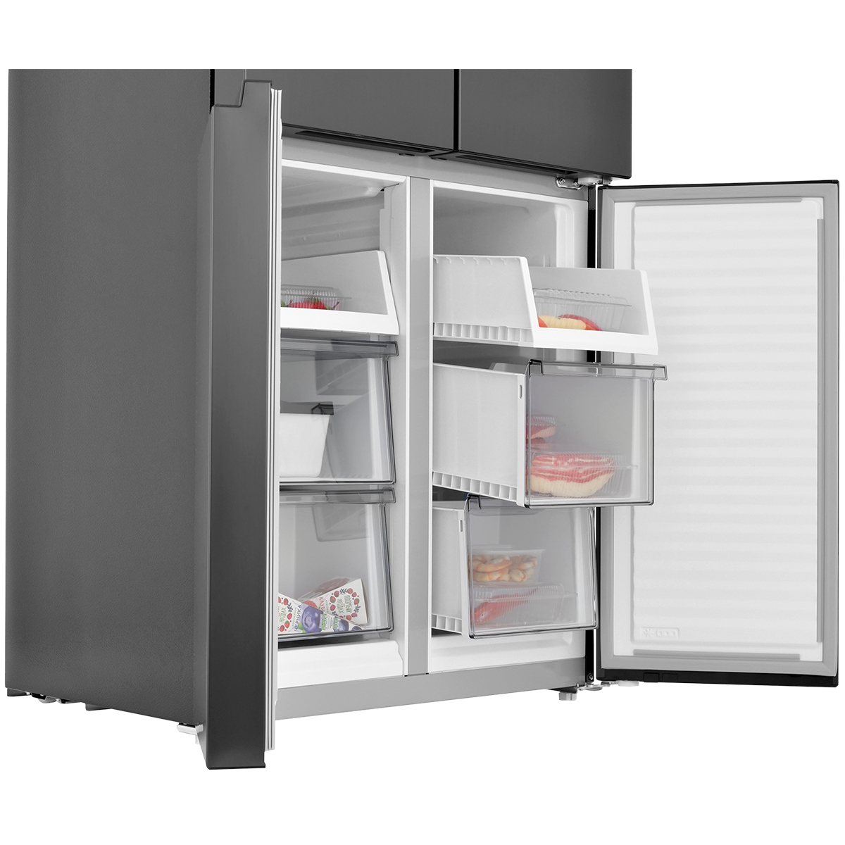 картинка Холодильник Cross Door ZUGEL ZRCD430B, чёрная сталь