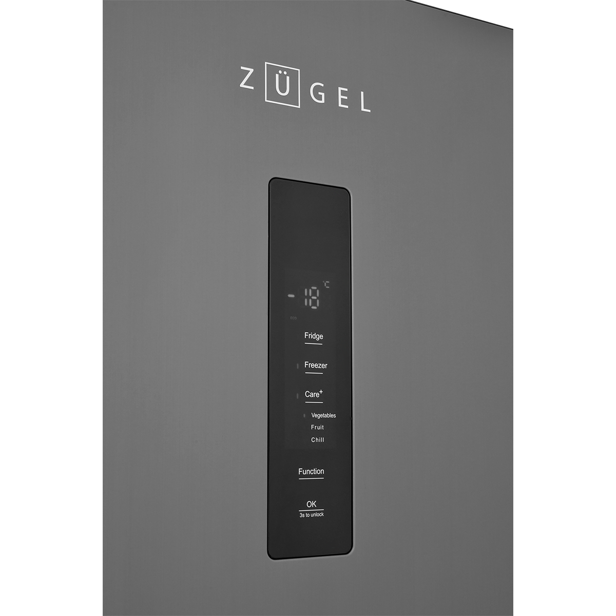 Холодильник Italian Door ZUGEL ZRFD362B, черная сталь