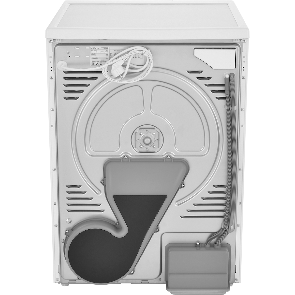 картинка Сушильная машина ZUGEL ZDF100HP Heat Pump, белая