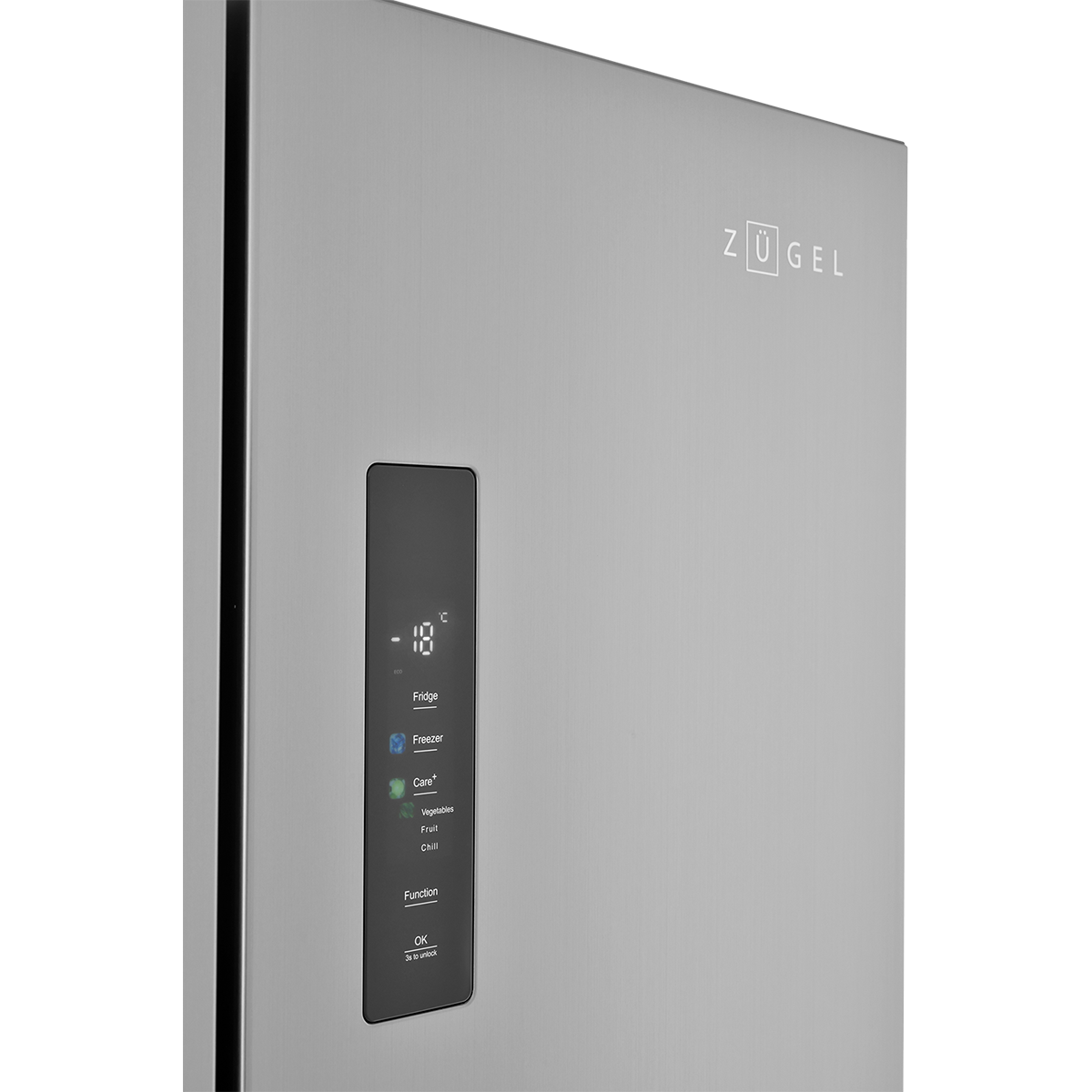 Холодильник Cross Door ZUGEL ZRCD430X, нерж. сталь