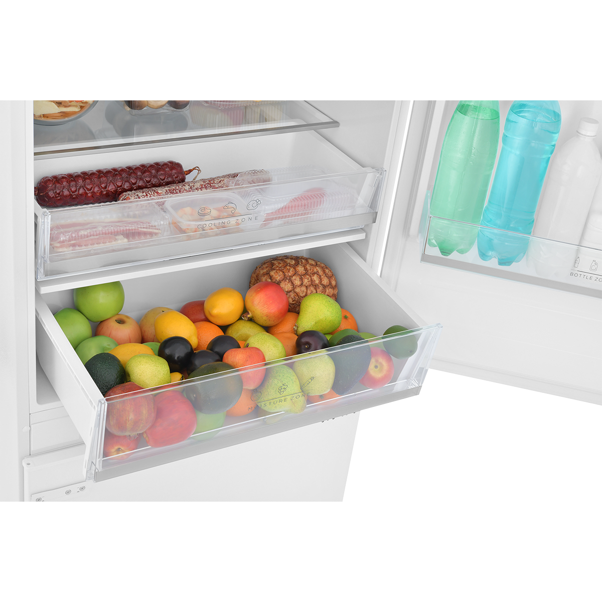 картинка Встраиваемый двухкамерный холодильник ZUGEL ZRI2003FNF (Full No Frost, Inverter)