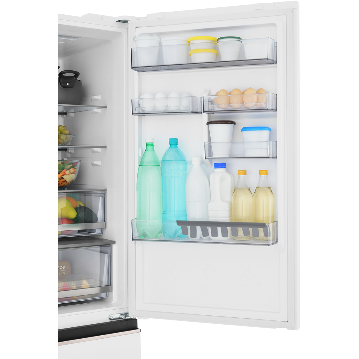 картинка Холодильник Italian Door ZUGEL ZRFD362W, белое стекло