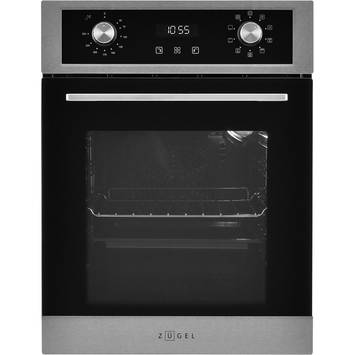 Встраиваемый электрический духовой шкаф ZUGEL ZOE452X, нерж. сталь