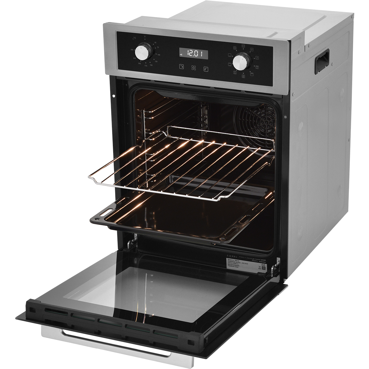 Встраиваемый электрический духовой шкаф ZUGEL ZOE452X, нерж. сталь