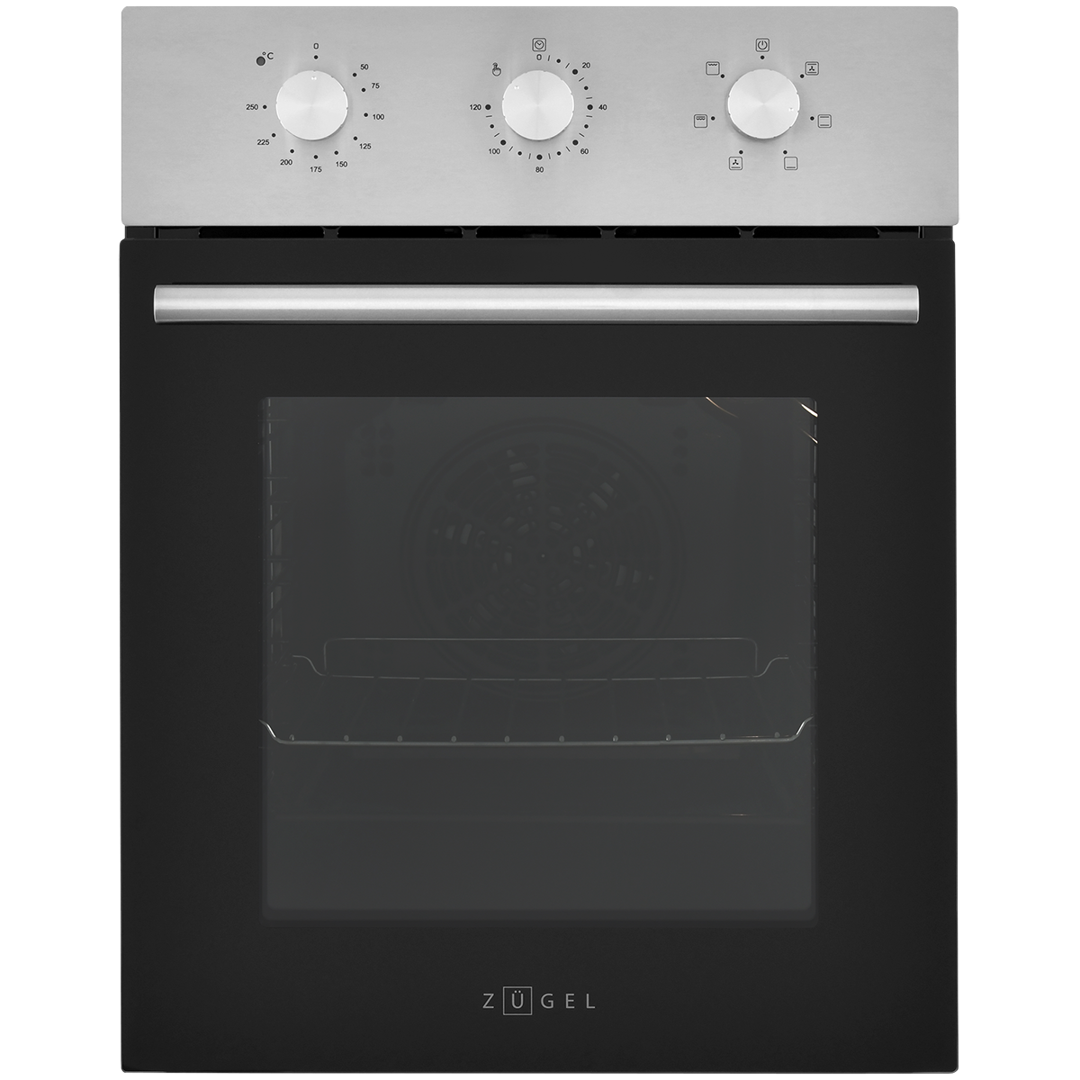 картинка Встраиваемый электрический духовой шкаф ZUGEL ZOE604X, нерж. сталь