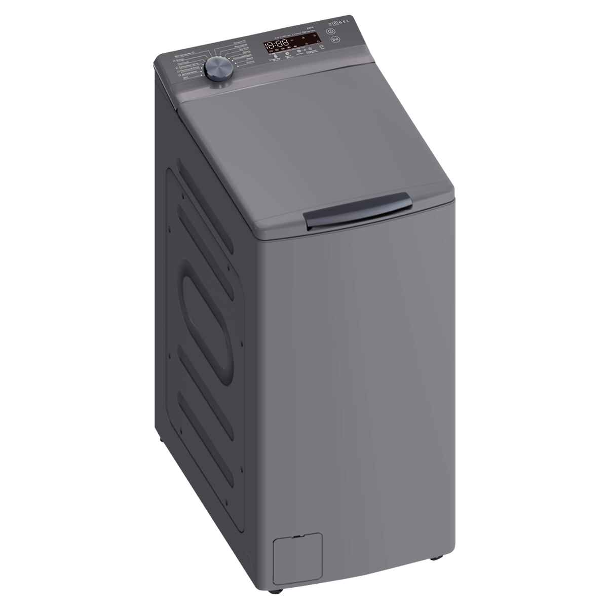 картинка Стиральная машина с вертикальной загрузкой ZUGEL ZWT9, Steam Inverter, серебристая