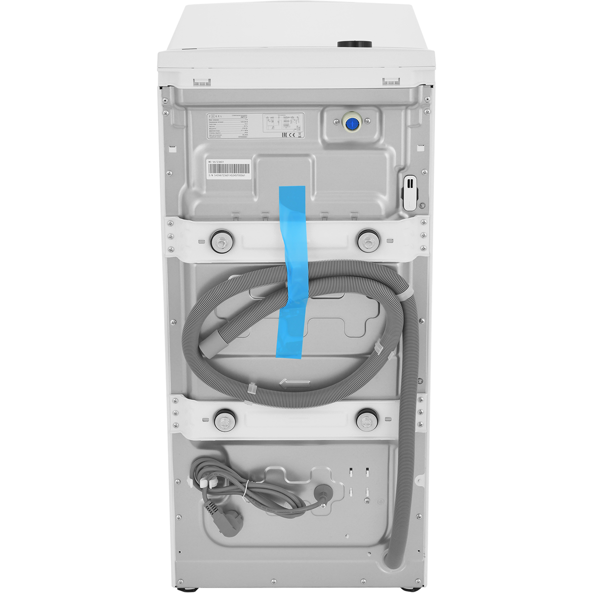 картинка Стиральная машина с вертикальной загрузкой ZUGEL ZWT712 Steam, белая