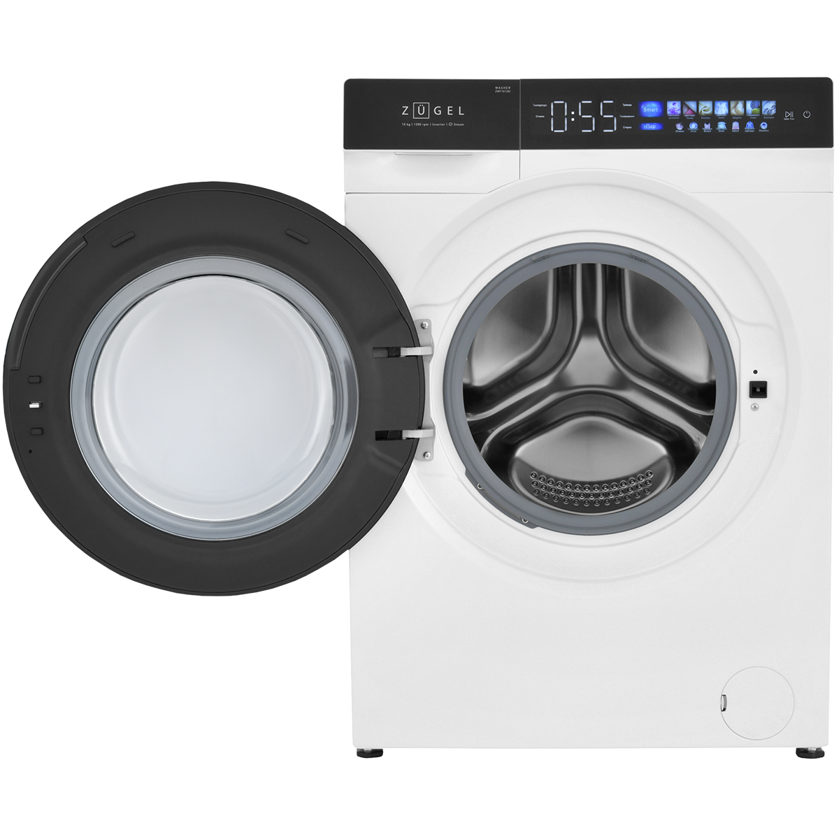 картинка Стиральная машина ZUGEL ZWF10120I Inverter Steam, белая