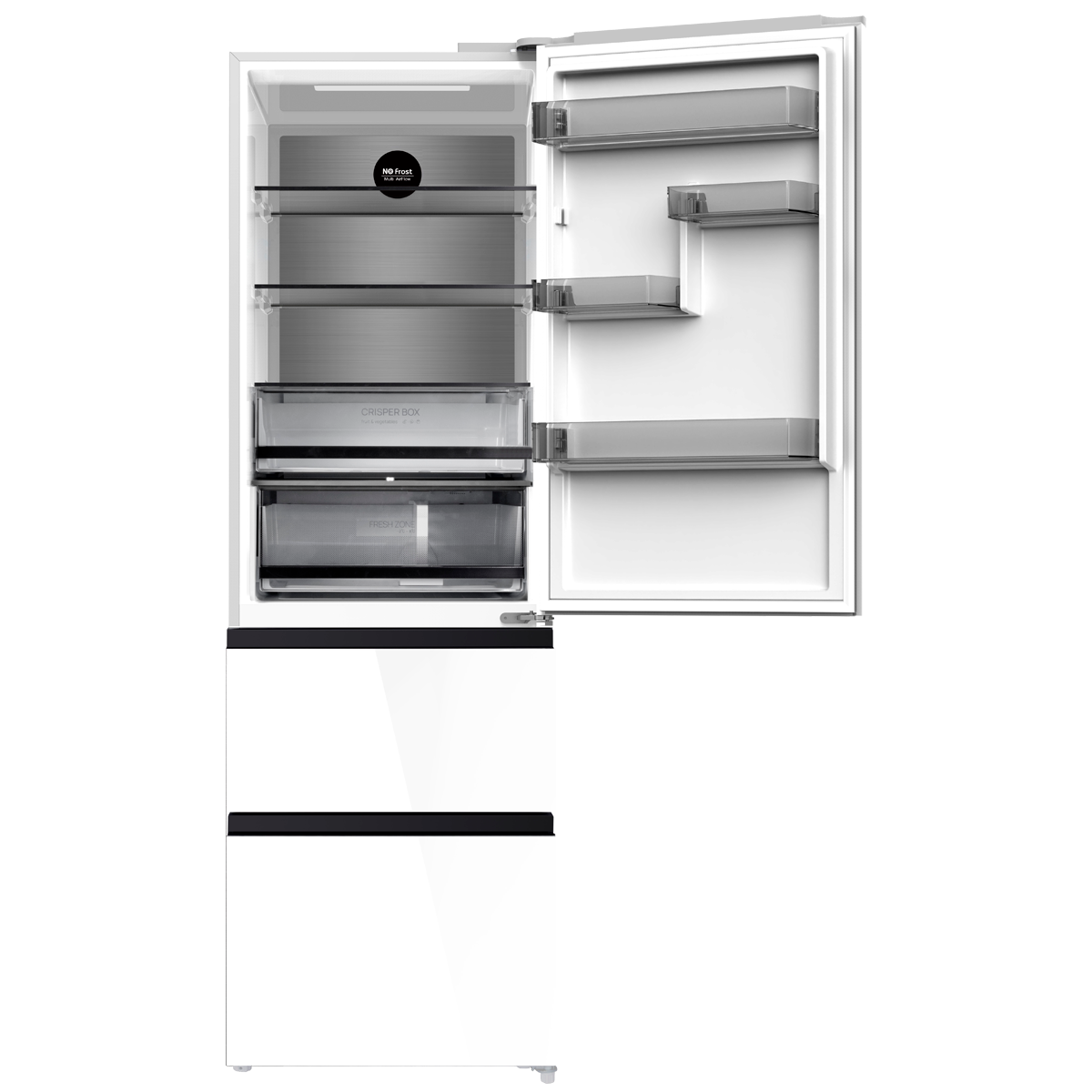 картинка Холодильник Italian Door ZUGEL ZRFD362W, белое стекло