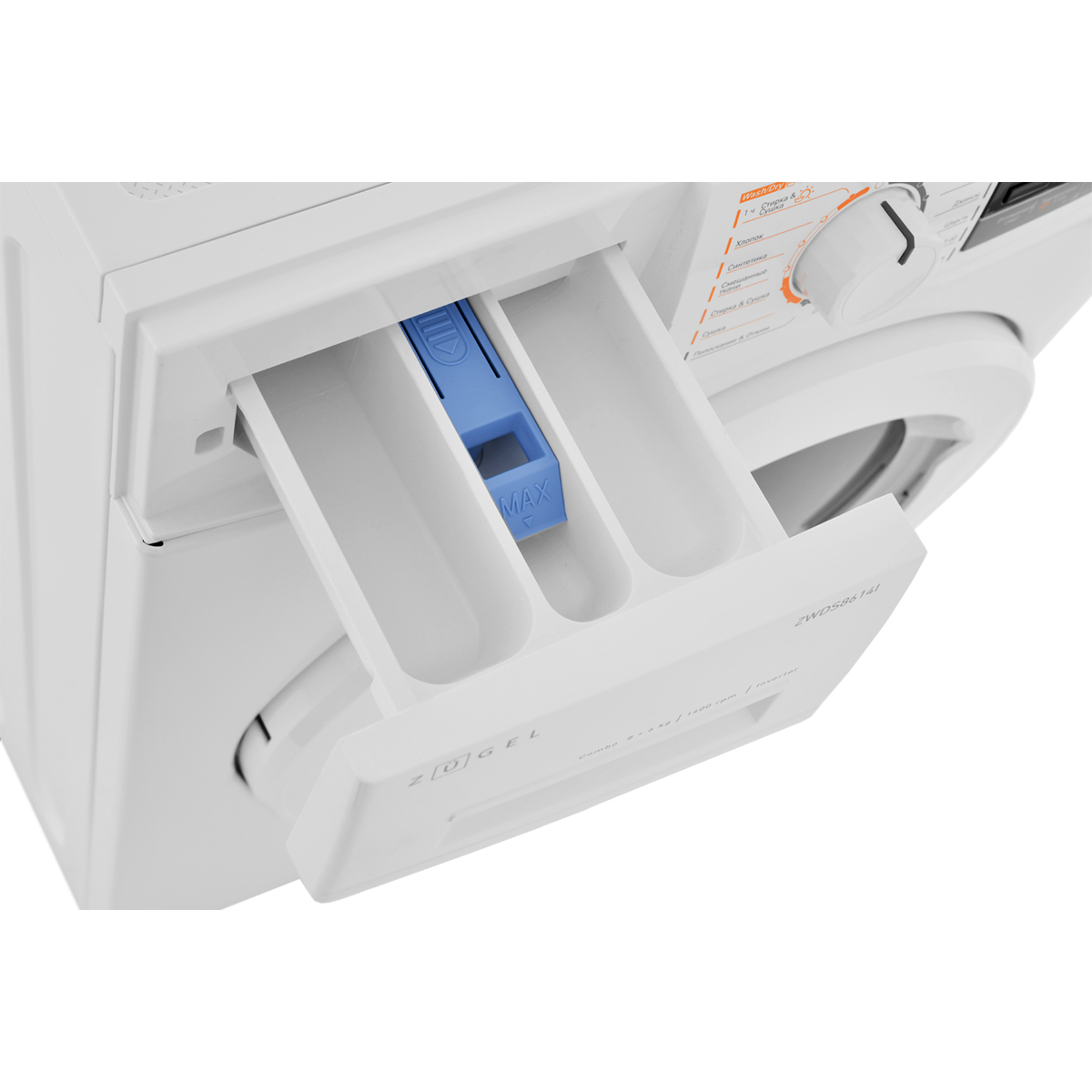 картинка Стирально-сушильная машина узкая ZUGEL ZWDS8614I Inverter, белая