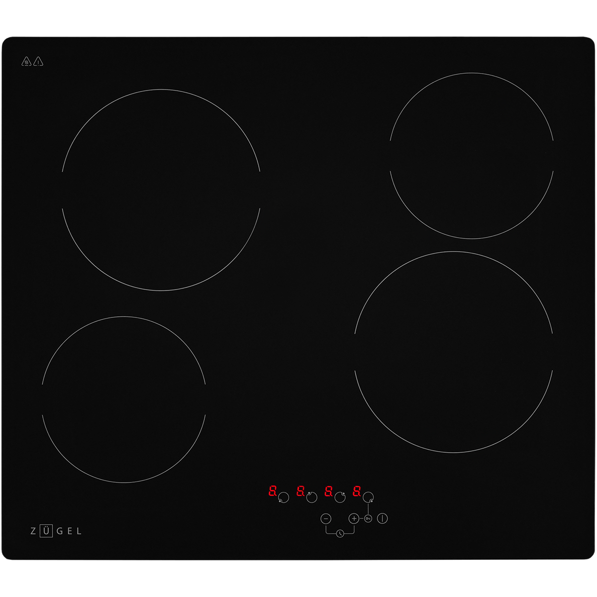 картинка Варочная панель стеклокерамическая ZUGEL ZEH610B, черная