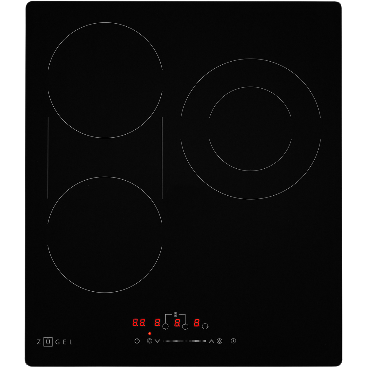 картинка Варочная панель стеклокерамическая ZUGEL ZEH451C, черная