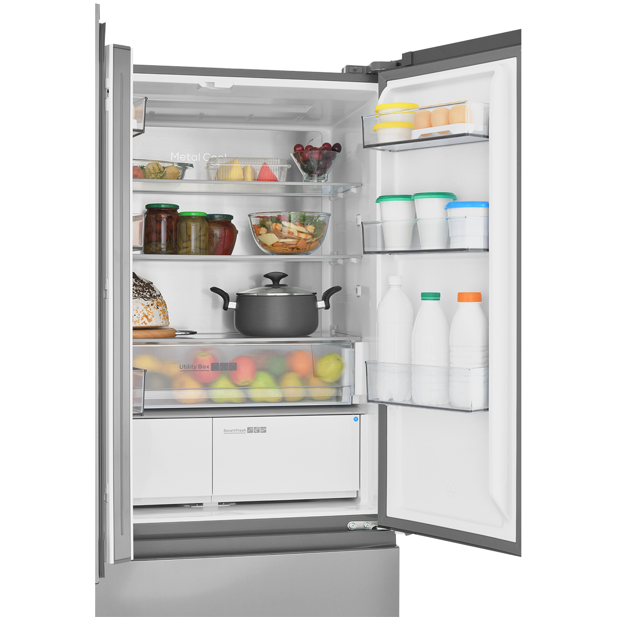 картинка Холодильник полувстраиваемый ZUGEL ZRFDI470X, нерж. сталь