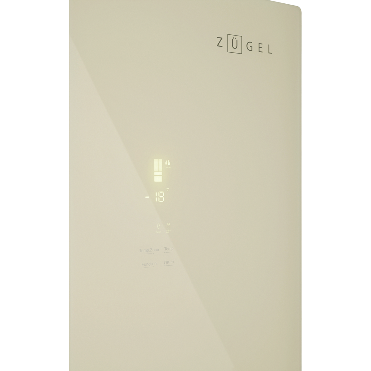 картинка Холодильник French Door ZUGEL ZRFD361C, бежевое стекло