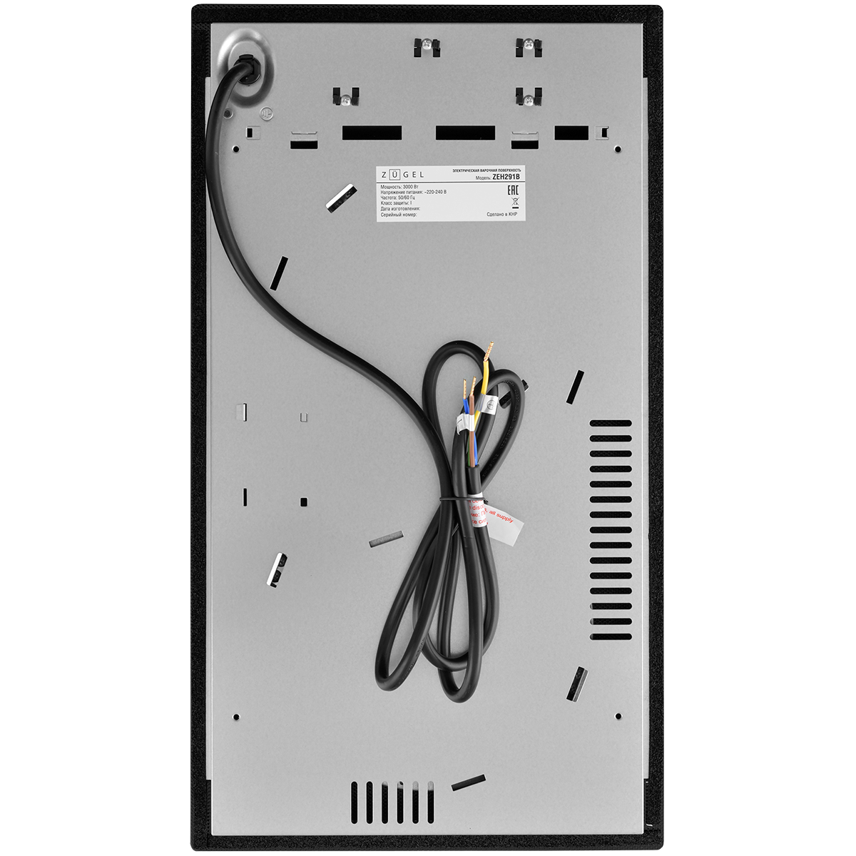 картинка Варочная панель стеклокерамическая ZUGEL ZEH291B, черная