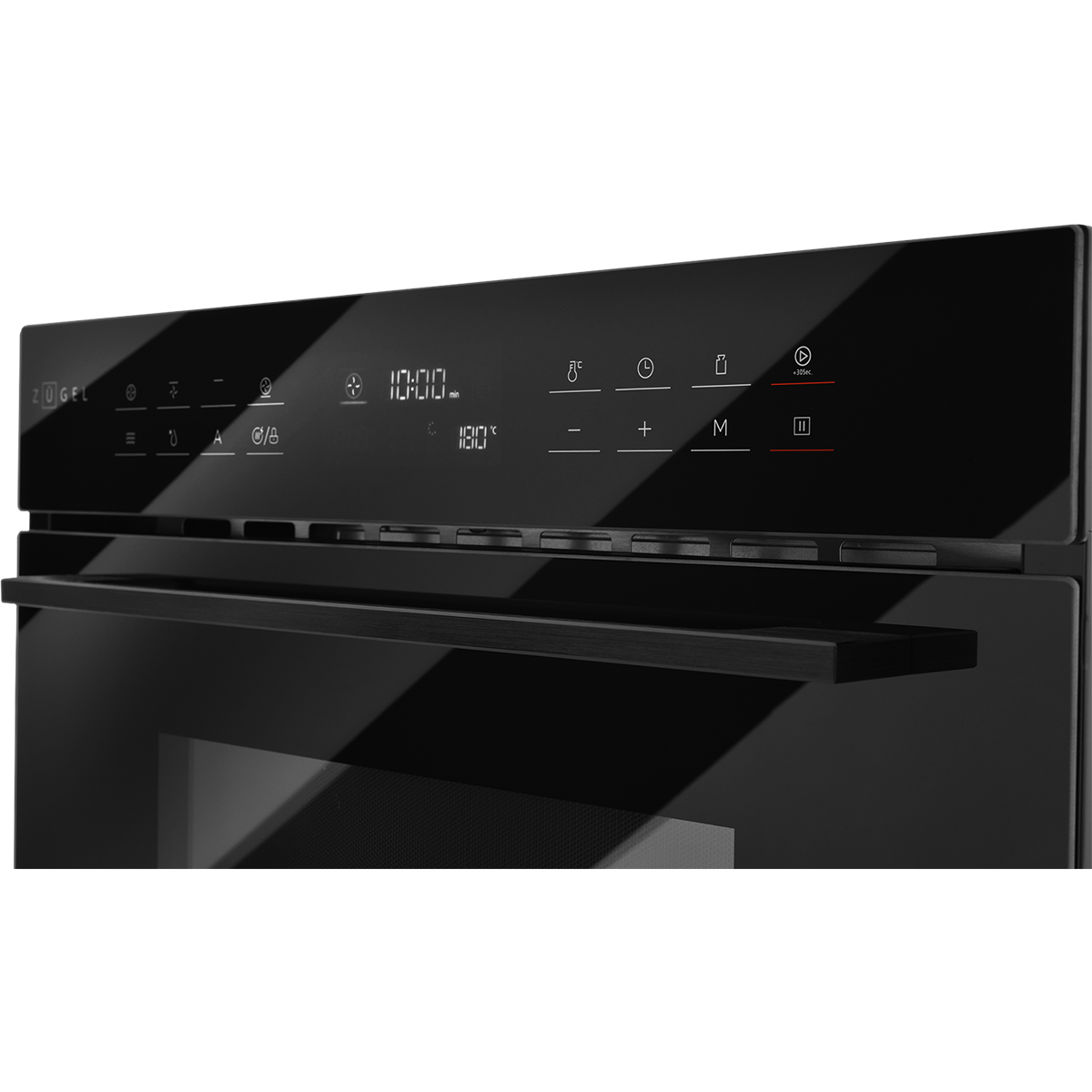 картинка Встраиваемый компактный духовой шкаф с СВЧ ZUGEL ZOE610B, черный
