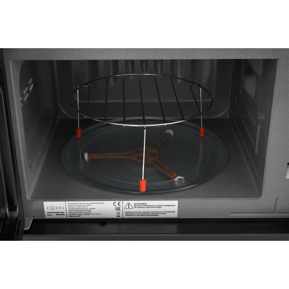 картинка Встраиваемая микроволновая печь ZUGEL ZMO202B, черная