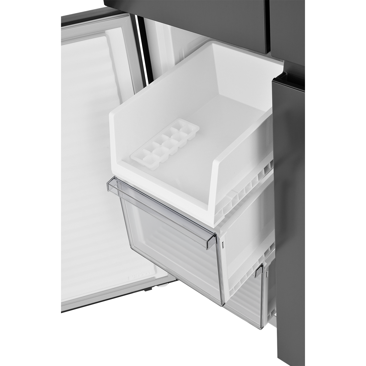 картинка Холодильник Cross Door ZUGEL ZRCD430B, чёрная сталь