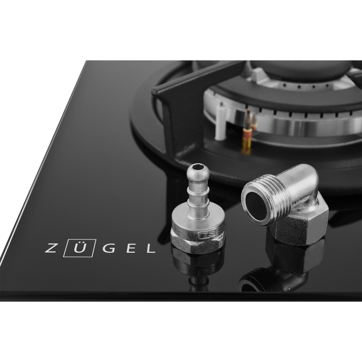 картинка Встраиваемая газовая варочная панель ZUGEL ZGH603B, черная