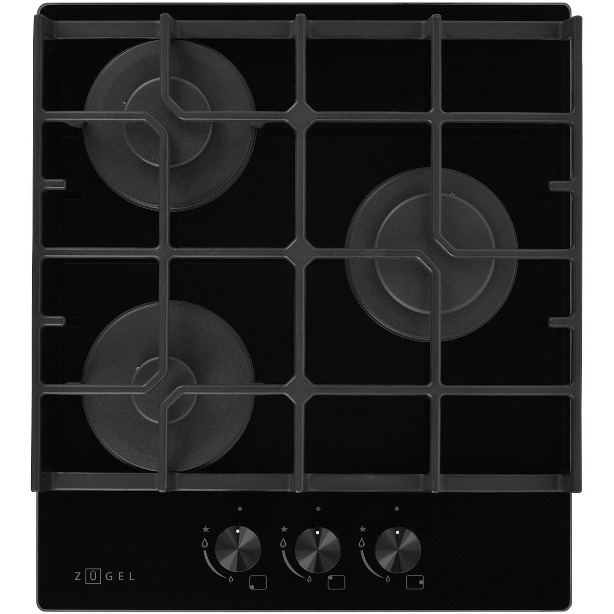 картинка Встраиваемая газовая варочная панель ZUGEL ZGH453B, черная