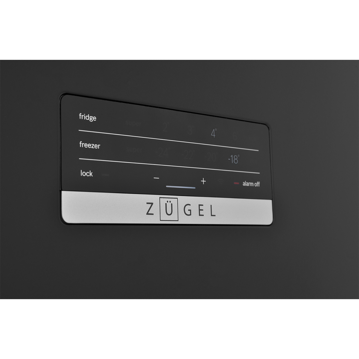 картинка Холодильник комбинированный ZUGEL ZRFB2BNFL, черный металл