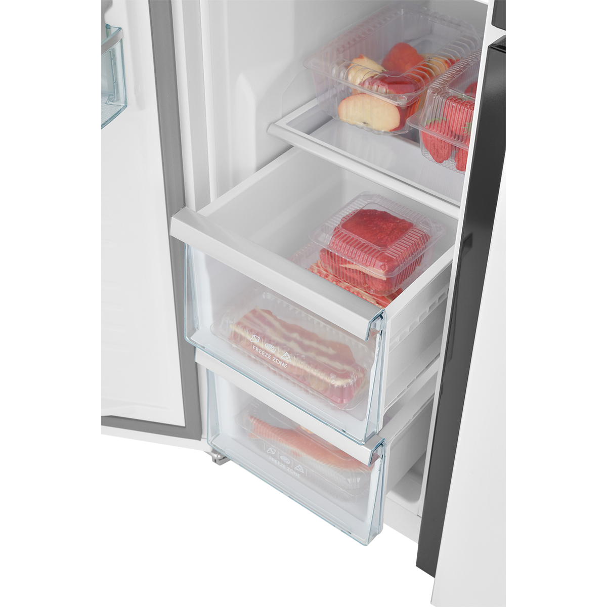 картинка Холодильник T-Door ZUGEL ZRTD459GW, белое стекло