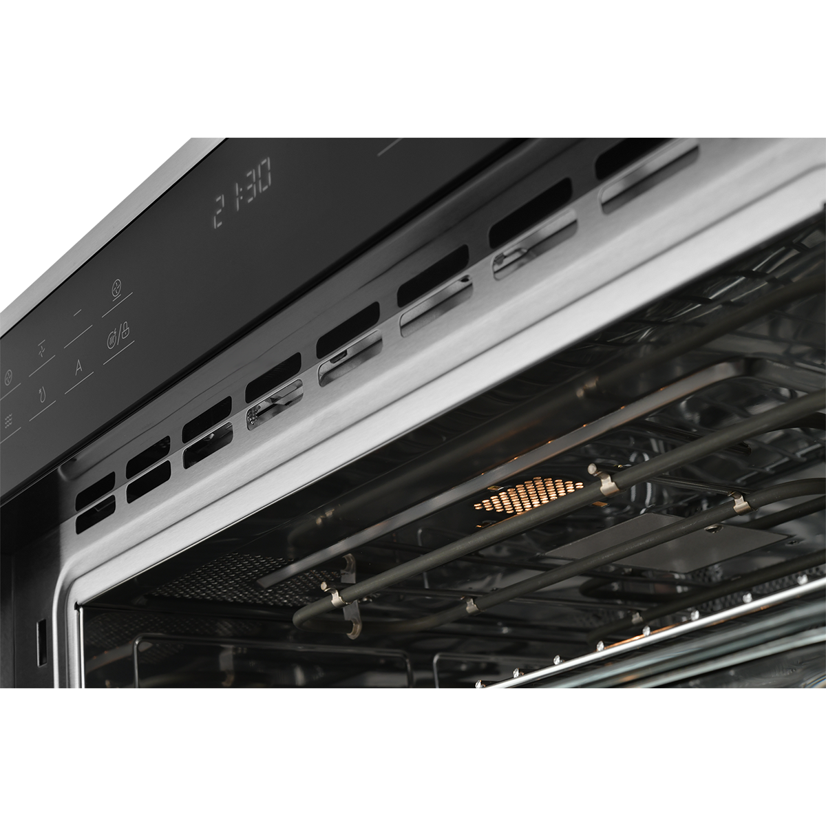 картинка Встраиваемый компактный духовой шкаф с СВЧ ZUGEL ZOE610X, нерж. сталь