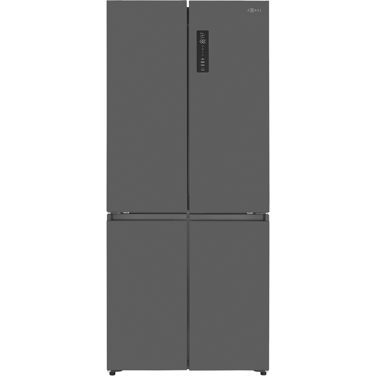 картинка Холодильник полувстраиваемый ZUGEL ZRCDI456XB, чёрная сталь