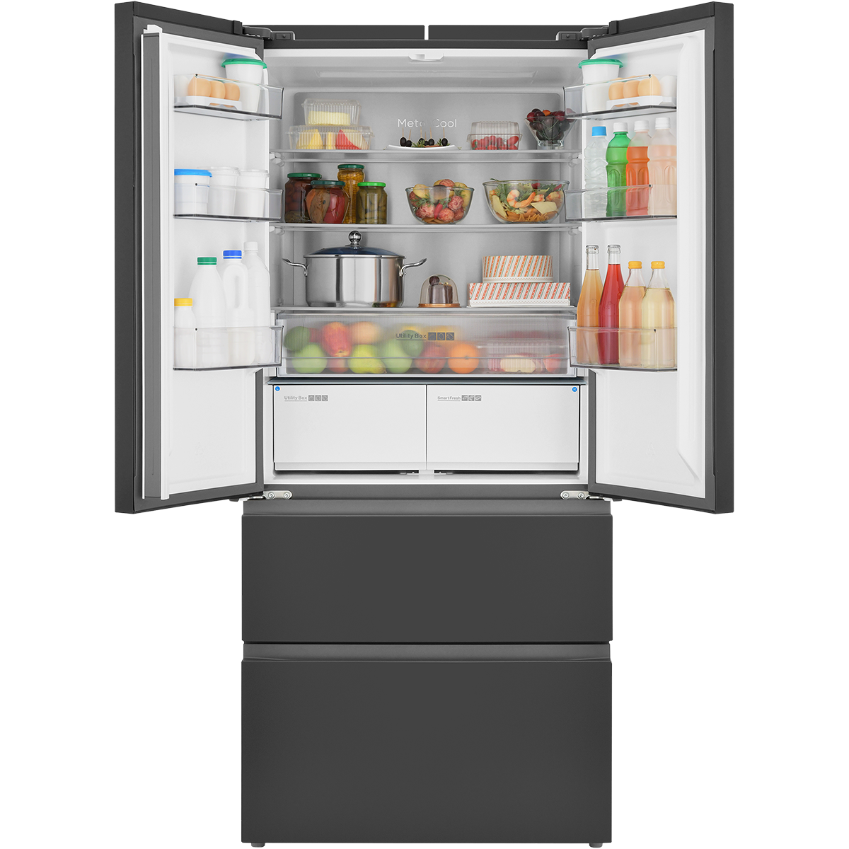 картинка Холодильник полувстраиваемый ZUGEL ZRFDI470XB, чёрная сталь