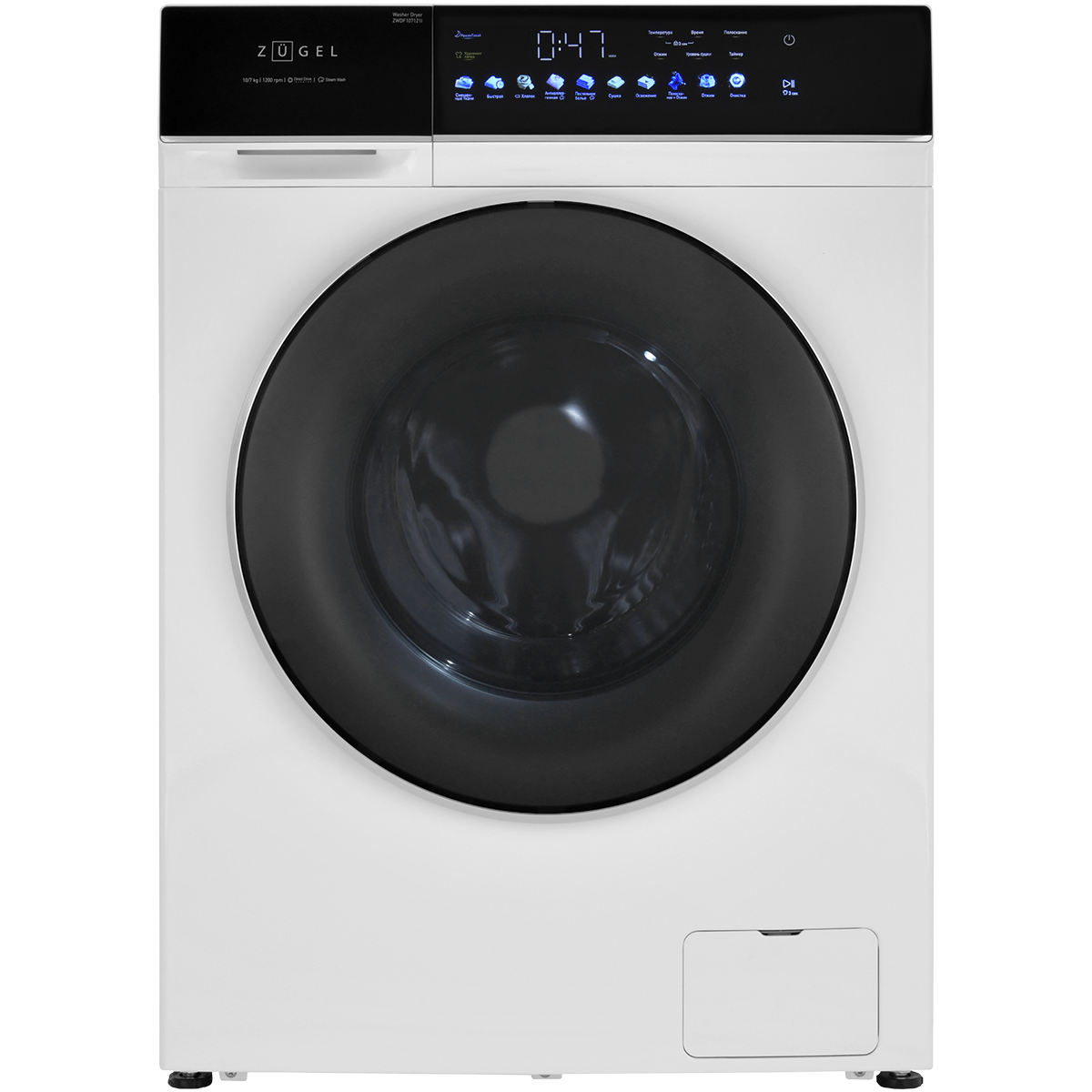 картинка Стирально-сушильная машина ZUGEL ZWDF107121I Inverter DD Steam, белая
