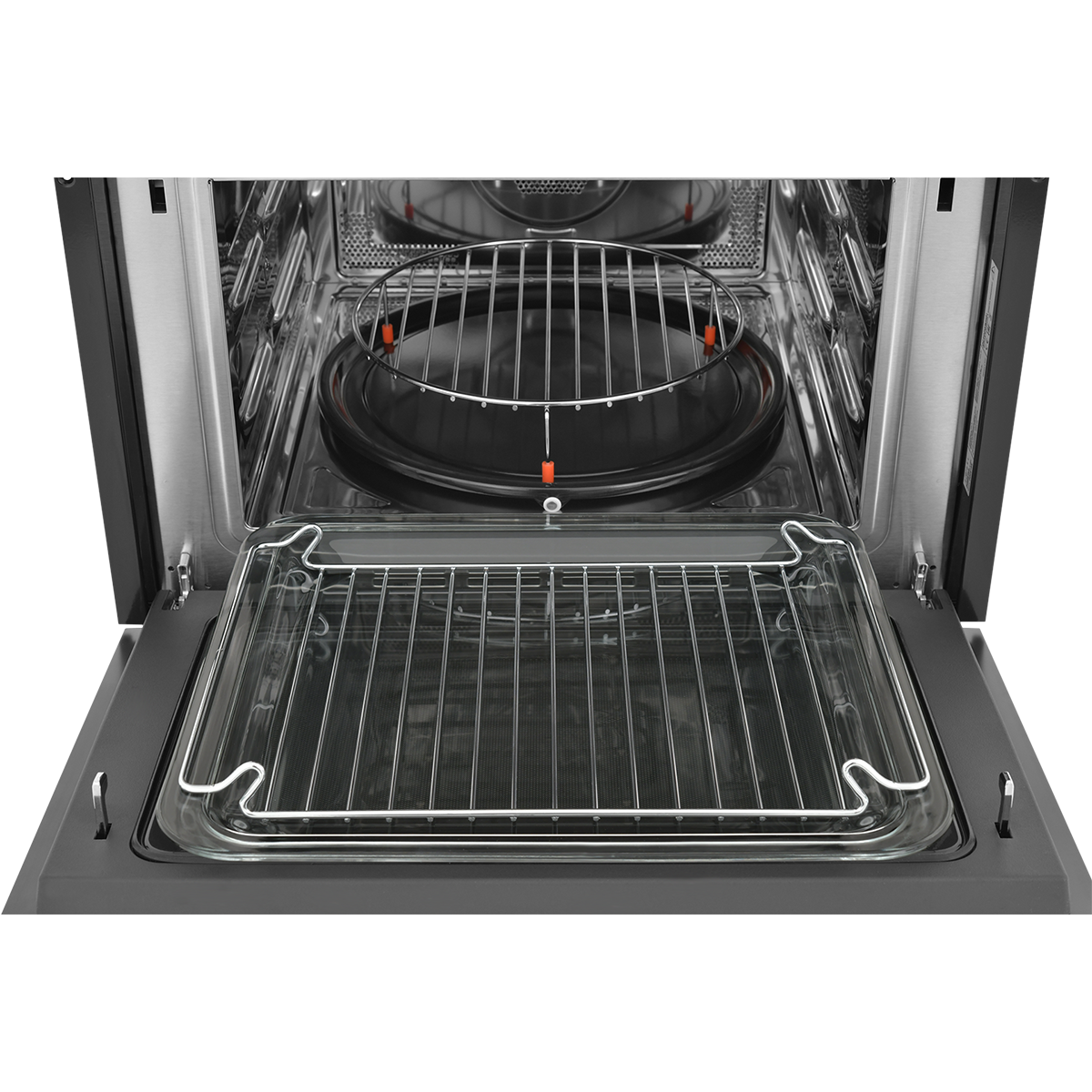 картинка Встраиваемый компактный духовой шкаф с СВЧ ZUGEL ZOE610X, нерж. сталь