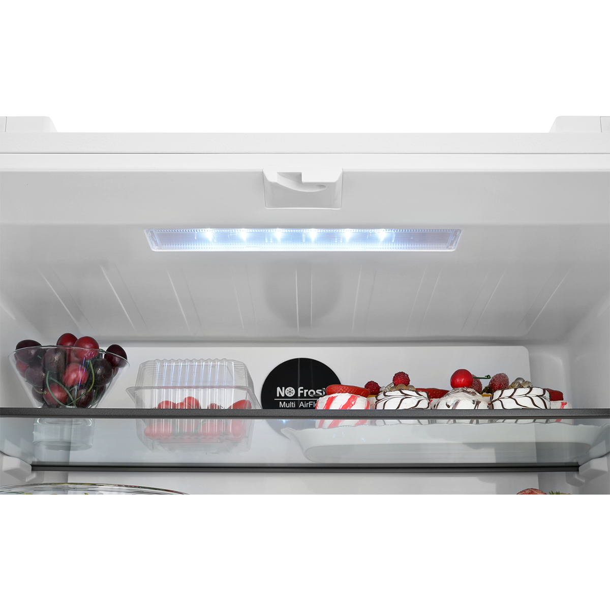 картинка Холодильник Cross Door ZUGEL ZRCD430W, белое стекло