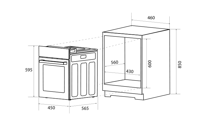 картинка Встраиваемый электрический духовой шкаф ZUGEL ZOE604X, нерж. сталь