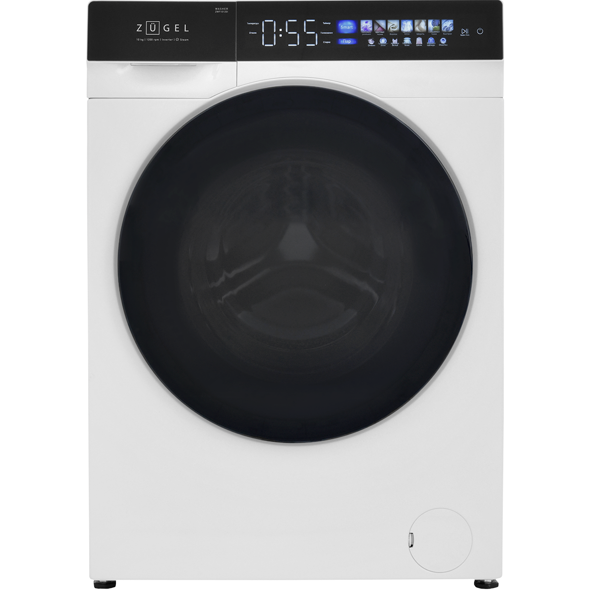 картинка Стиральная машина ZUGEL ZWF10120I Inverter Steam, белая