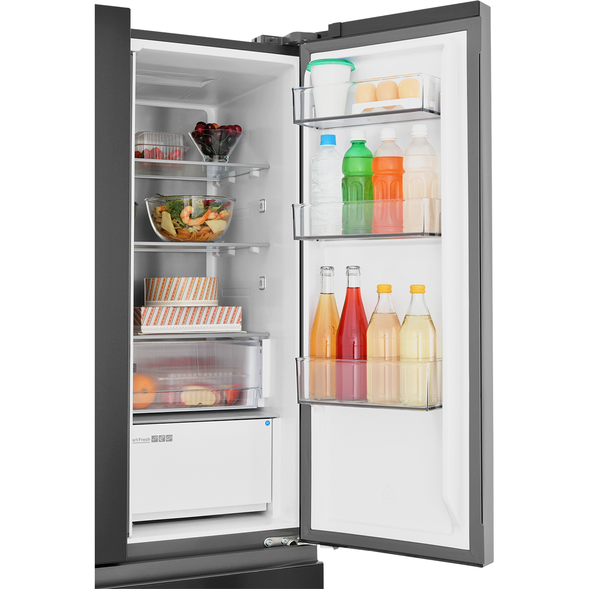 картинка Холодильник полувстраиваемый ZUGEL ZRFDI470XB, чёрная сталь