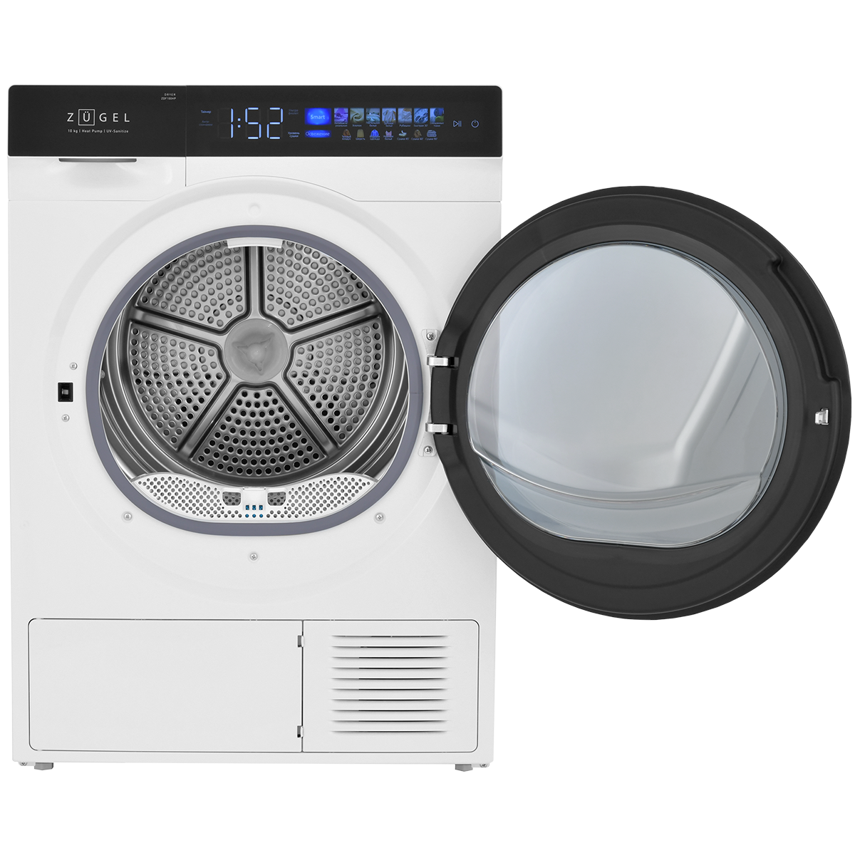 картинка Сушильная машина ZUGEL ZDF100HP Heat Pump, белая