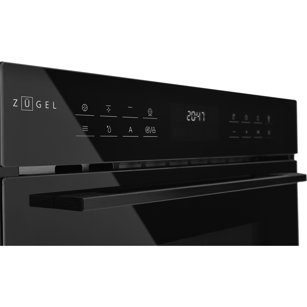 картинка Встраиваемый компактный духовой шкаф с СВЧ ZUGEL ZOE610B, черный