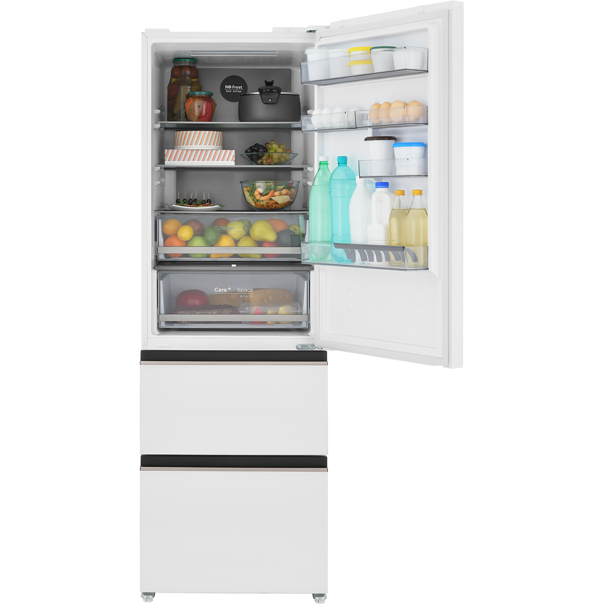 Холодильник Italian Door ZUGEL ZRFD362W, белое стекло