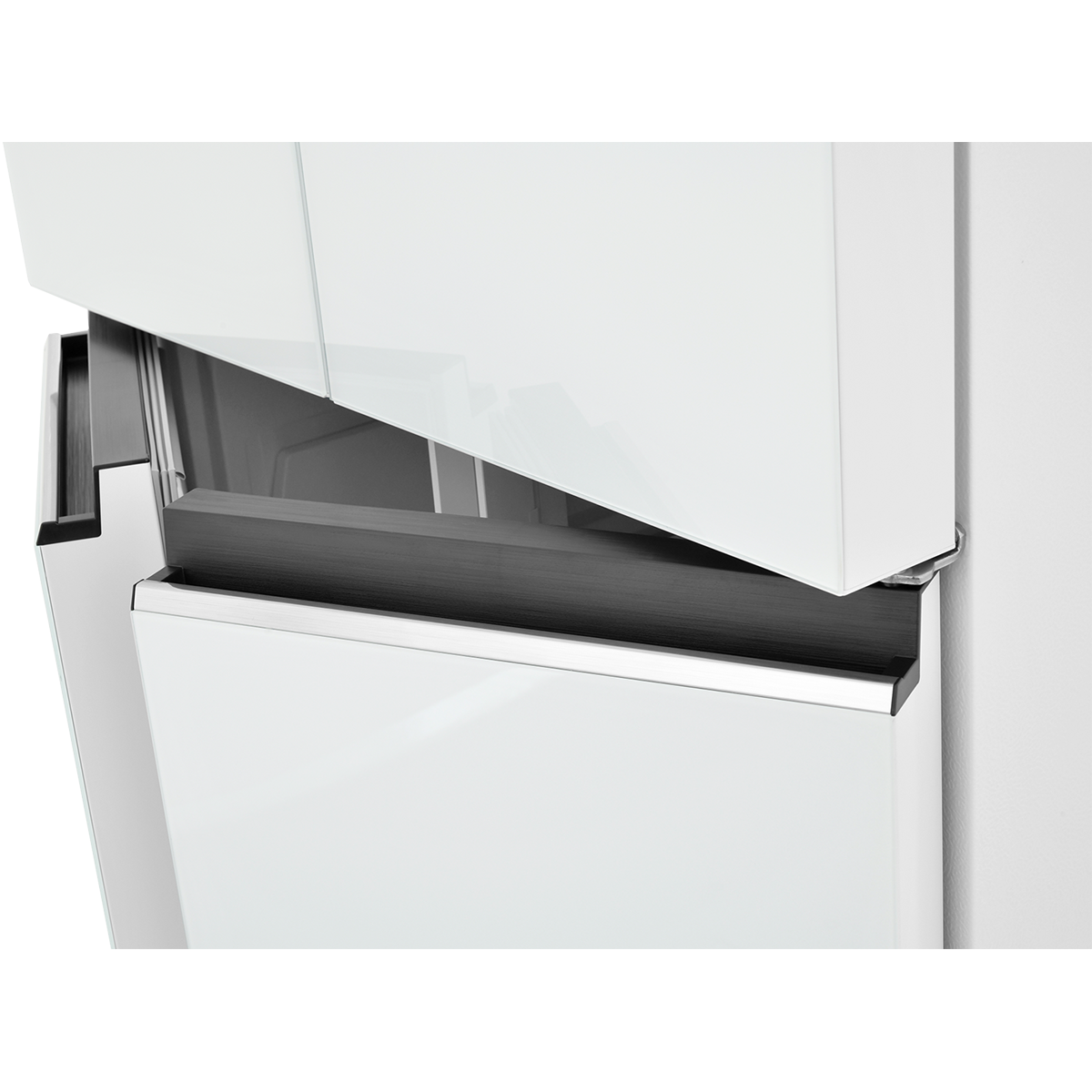 картинка Холодильник Cross Door ZUGEL ZRCD430W, белое стекло