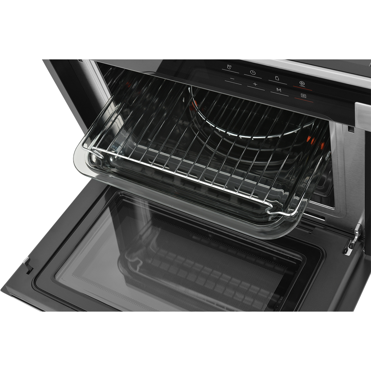 картинка Встраиваемый компактный духовой шкаф с СВЧ ZUGEL ZOE610X, нерж. сталь