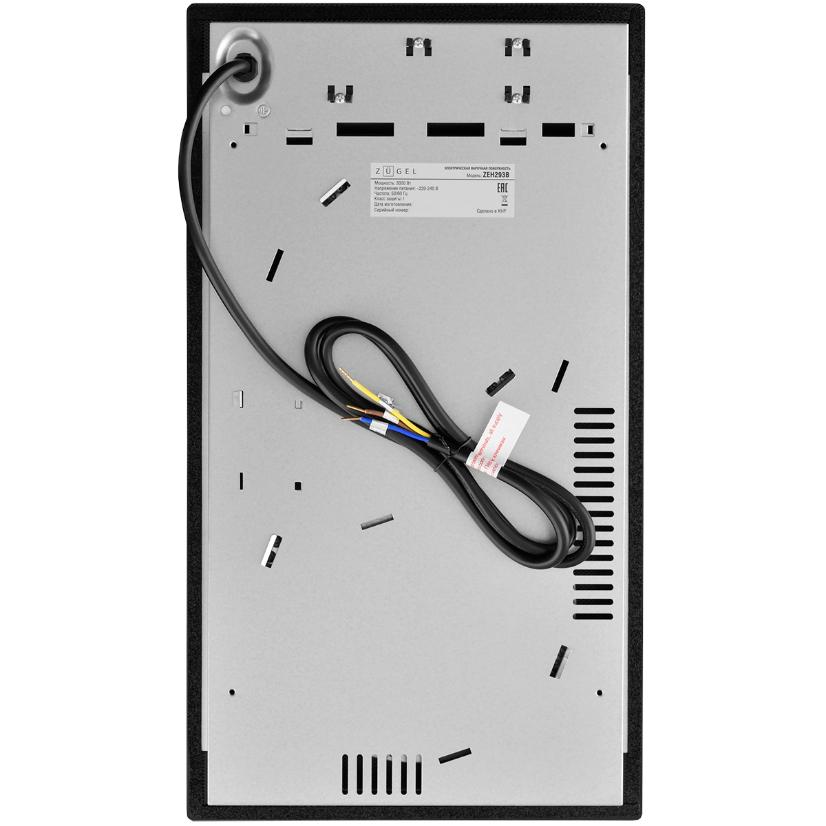 картинка Варочная панель стеклокерамическая ZUGEL ZEH293B, черная