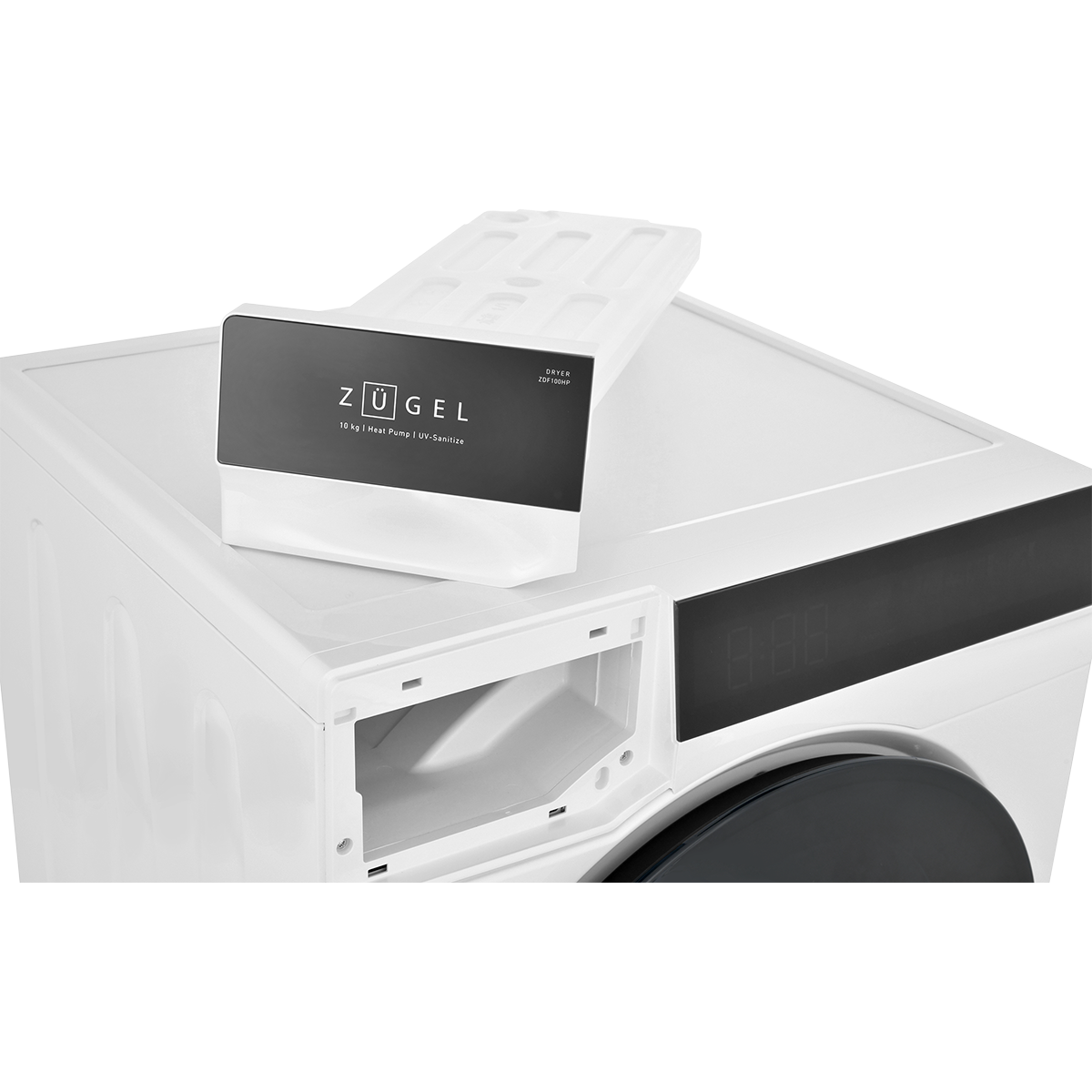 картинка Сушильная машина ZUGEL ZDF100HP Heat Pump, белая