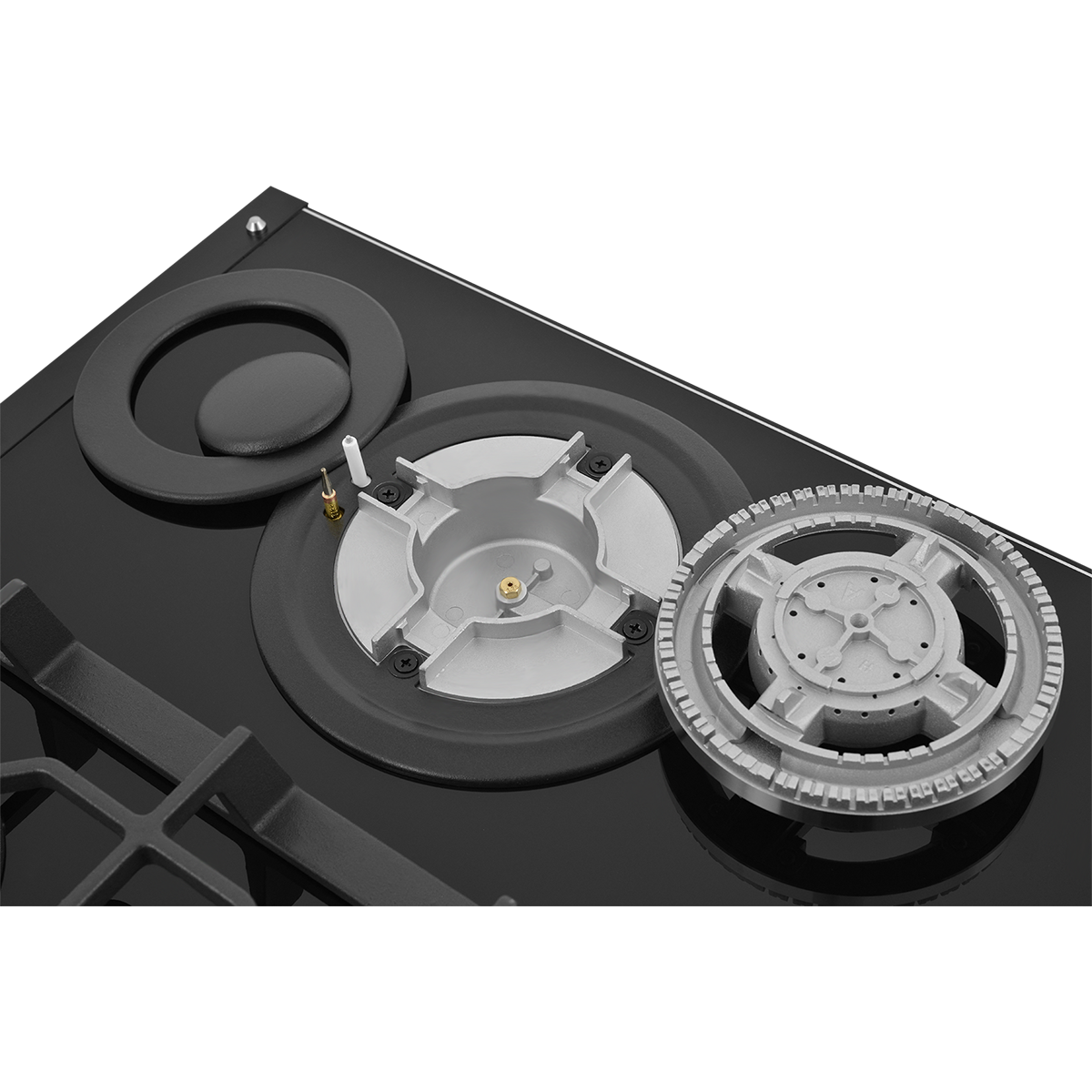 Встраиваемая газовая варочная панель ZUGEL ZGH451B, черная