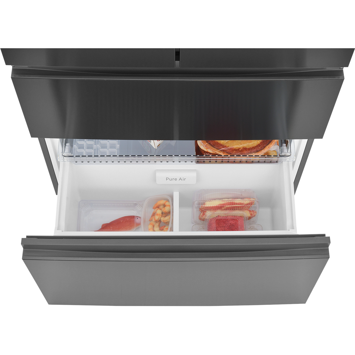 картинка Холодильник полувстраиваемый ZUGEL ZRFDI470XB, чёрная сталь