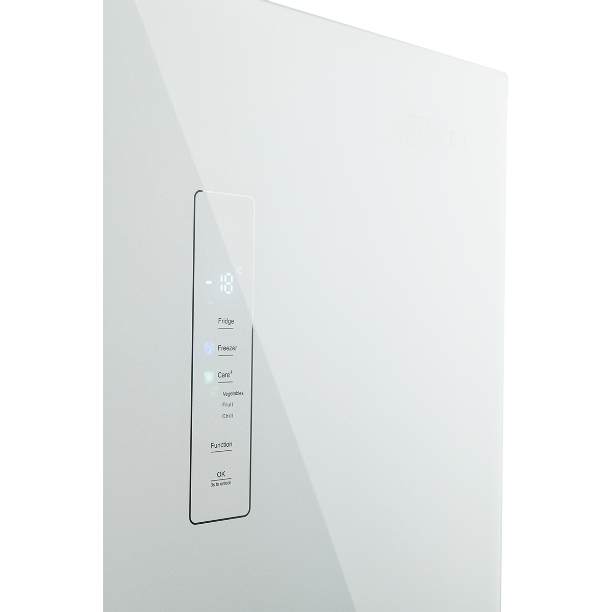 картинка Холодильник Cross Door ZUGEL ZRCD430W, белое стекло