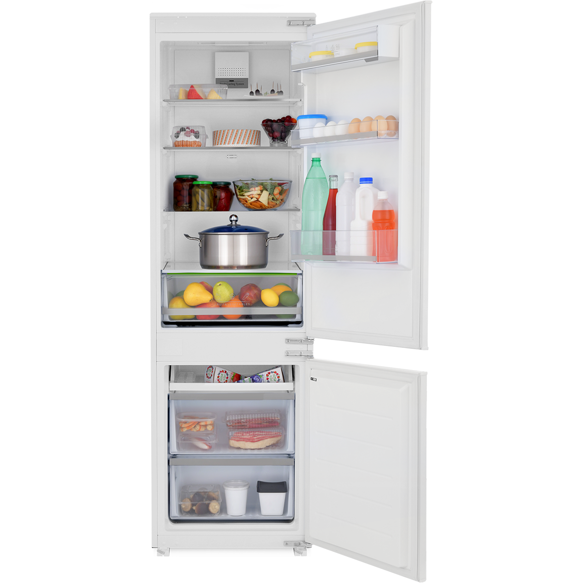 Встраиваемый двухкамерный холодильник ZUGEL ZRI1781NF (Full No Frost, Inverter)
